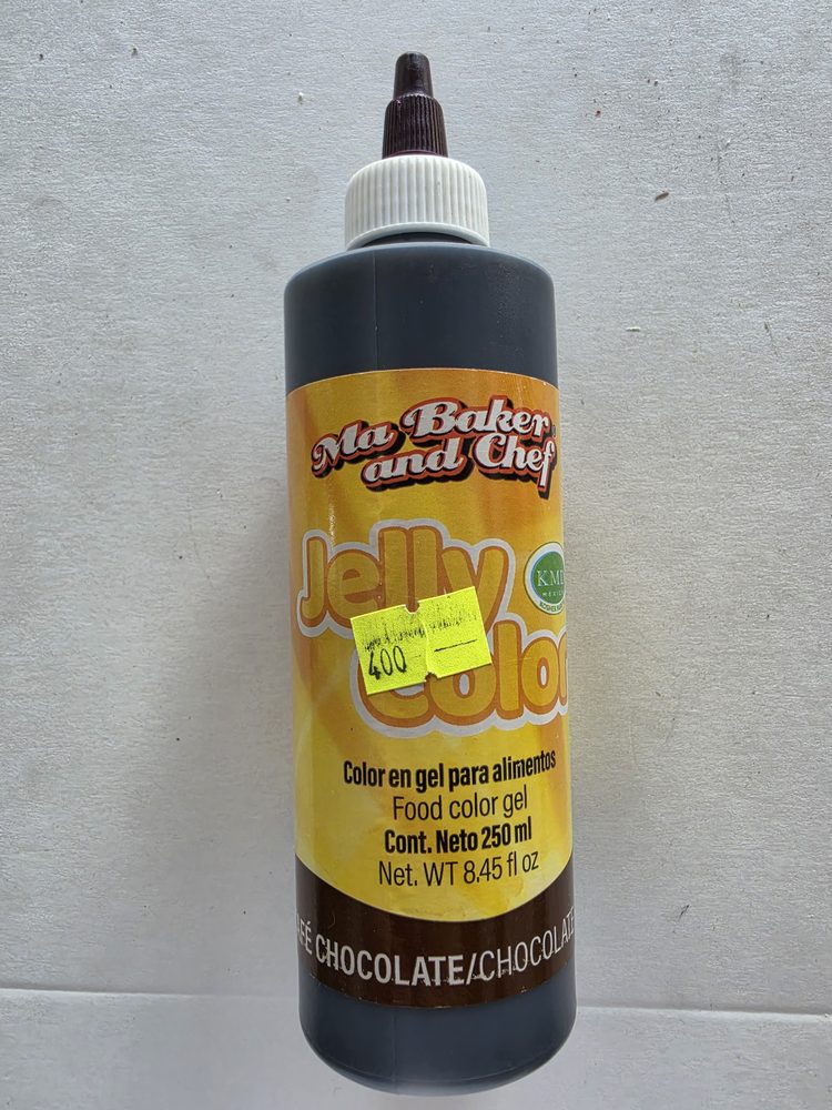 Botella de colorante en gel para alimentos color café chocolate, 250