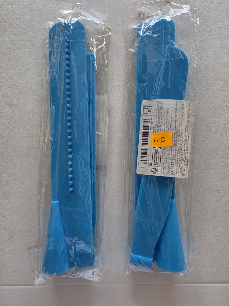 Set de espátulas y alisadores de plástico azul para fondant, incluye