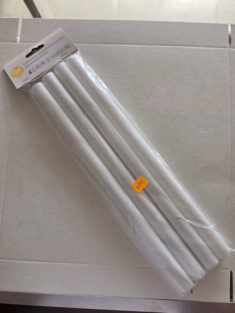 Paquete de 4 palitos o varillas de plástico blanco para soporte
