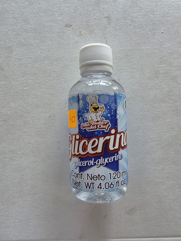 Glicerina liquida transparente en botella plastica de 120 ml con tapa