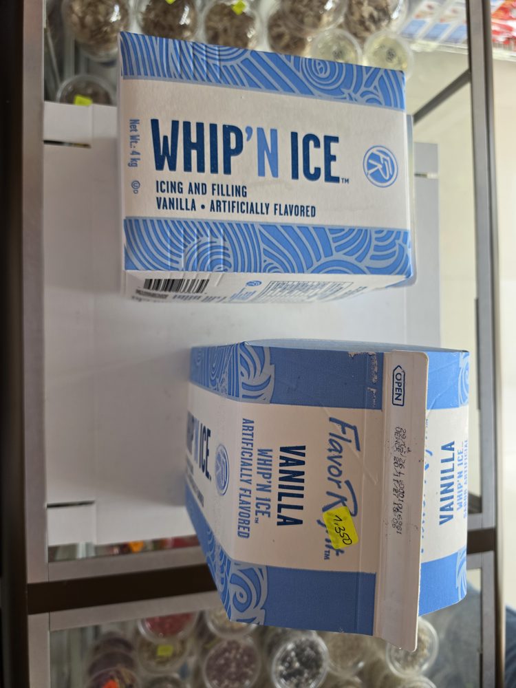 Caja de polvo para icing y relleno Whip'N Ice sabor vainilla, 4 kg