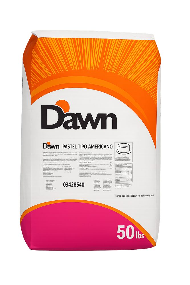Harina Dawn pastel tipo americano, saco de 50 lb