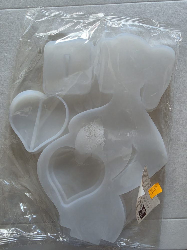Juego de moldes de silicón blanco translúcido con cavidades